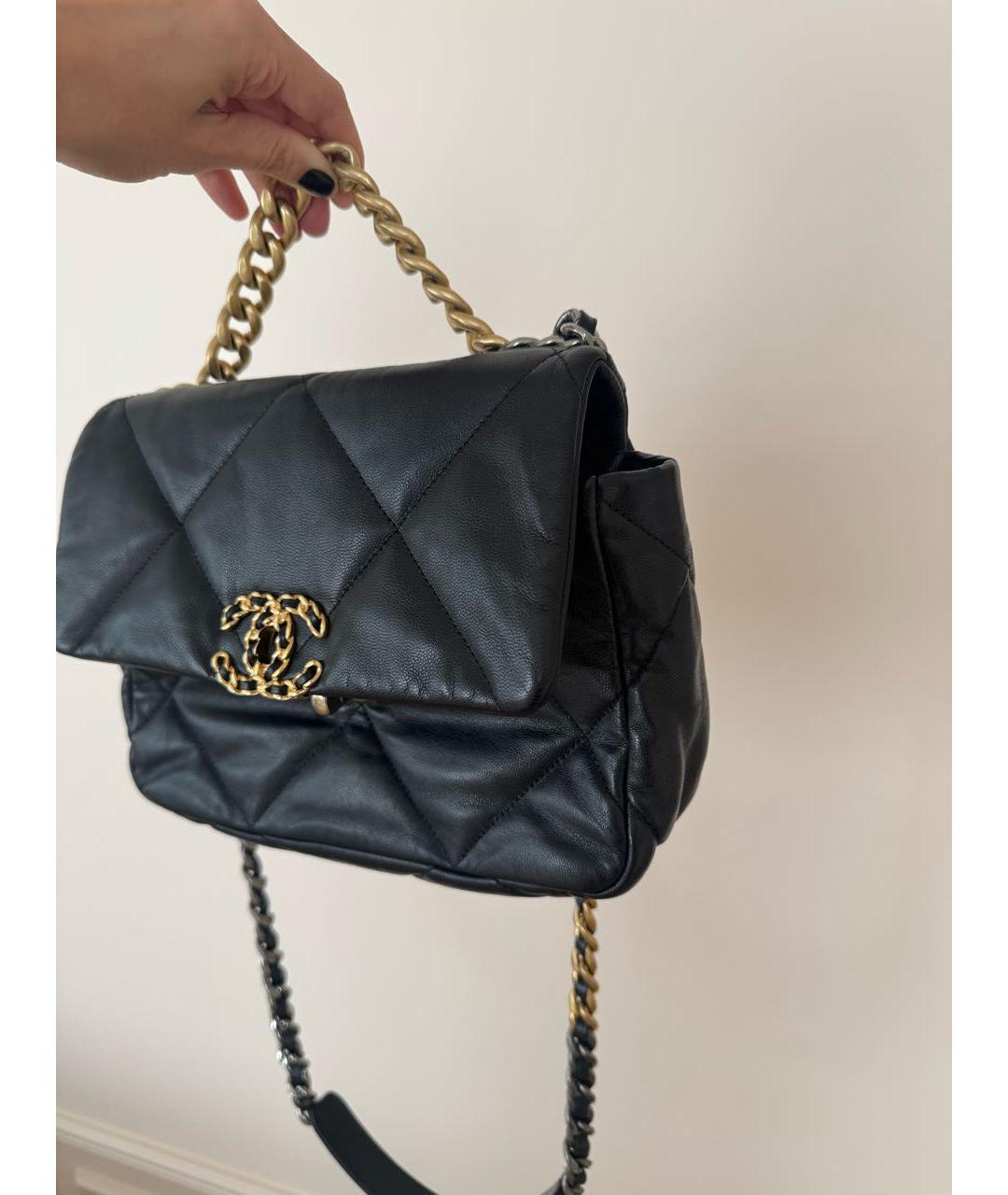 CHANEL Черная кожаная сумка через плечо, фото 3