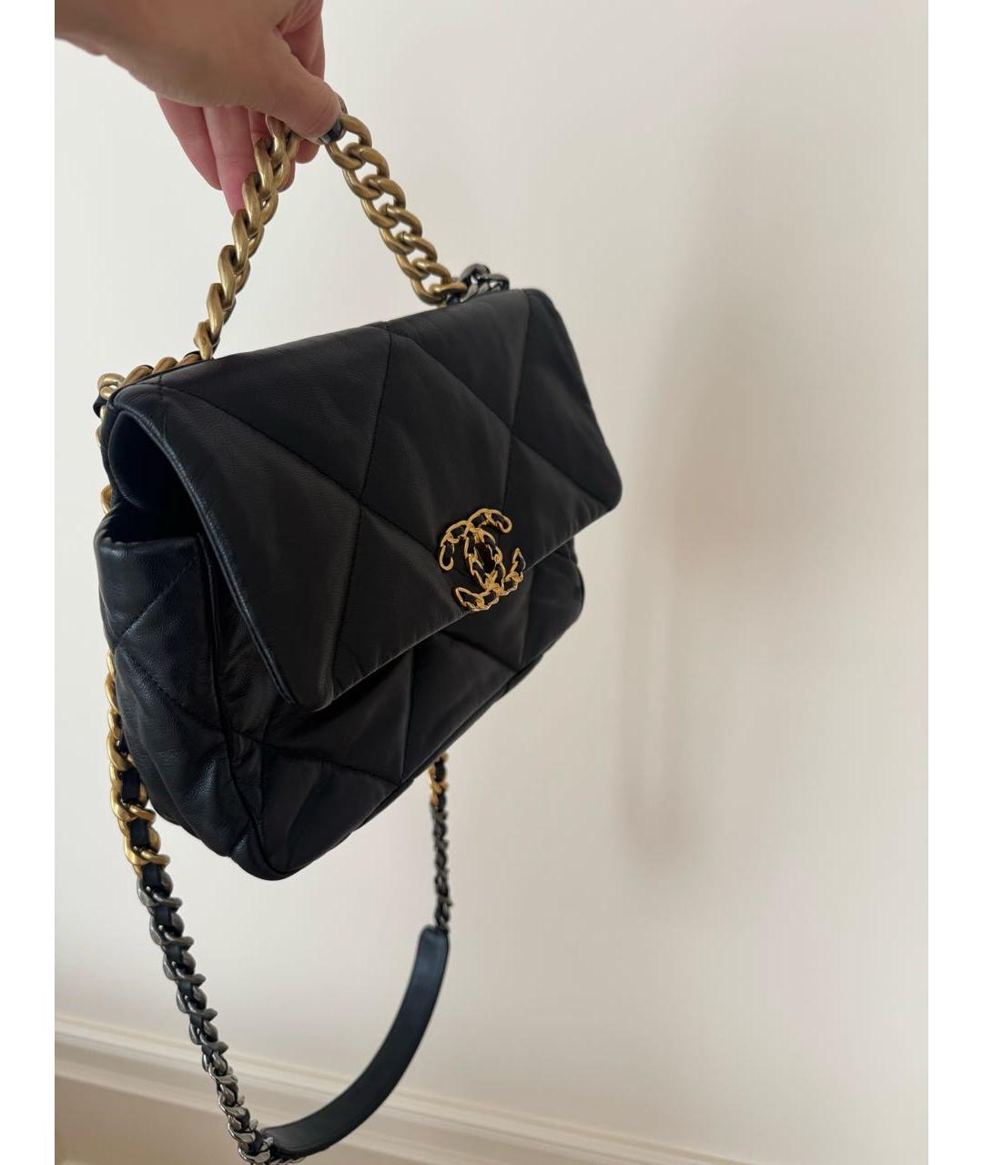 CHANEL Черная кожаная сумка через плечо, фото 2