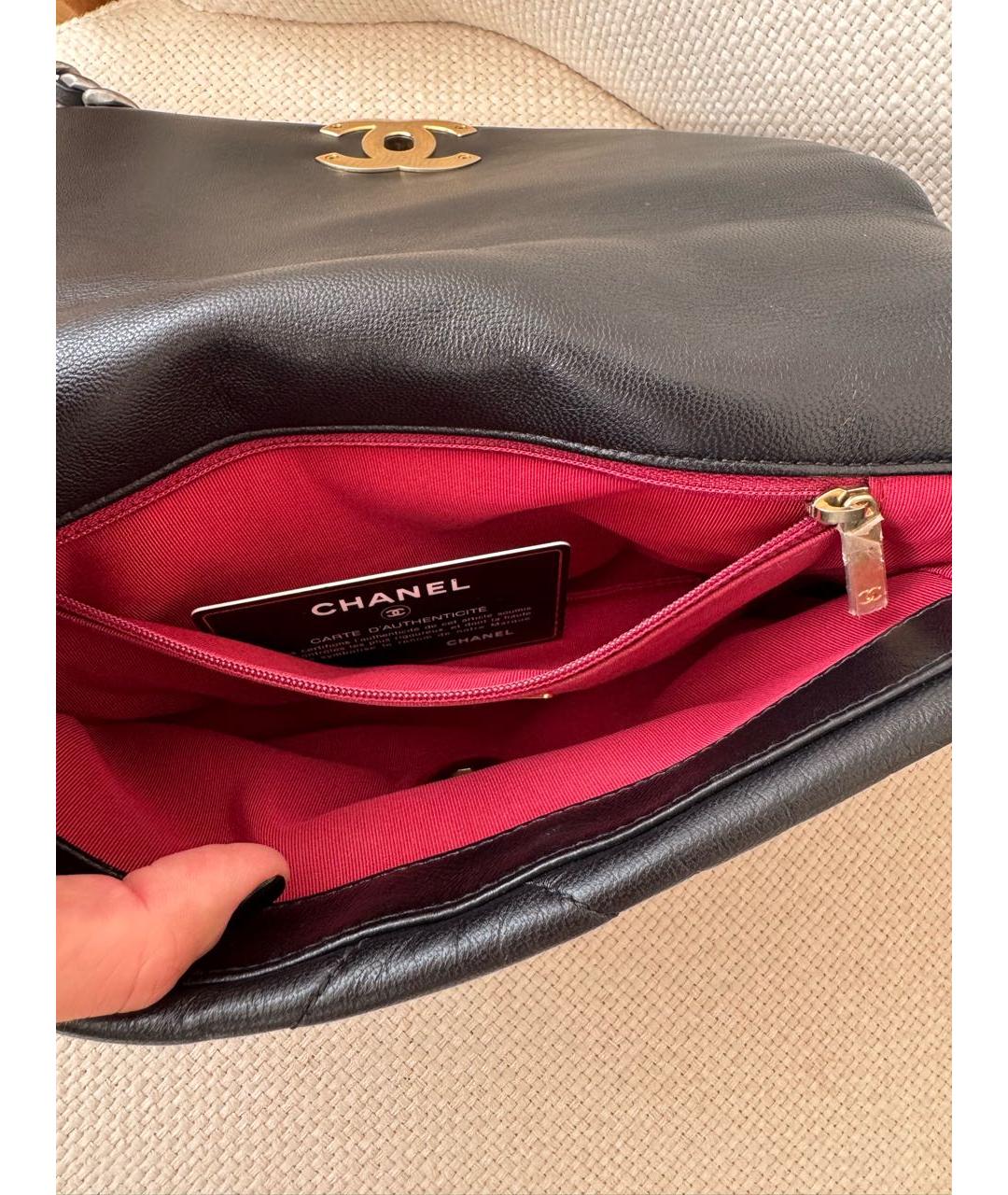 CHANEL Черная кожаная сумка через плечо, фото 4
