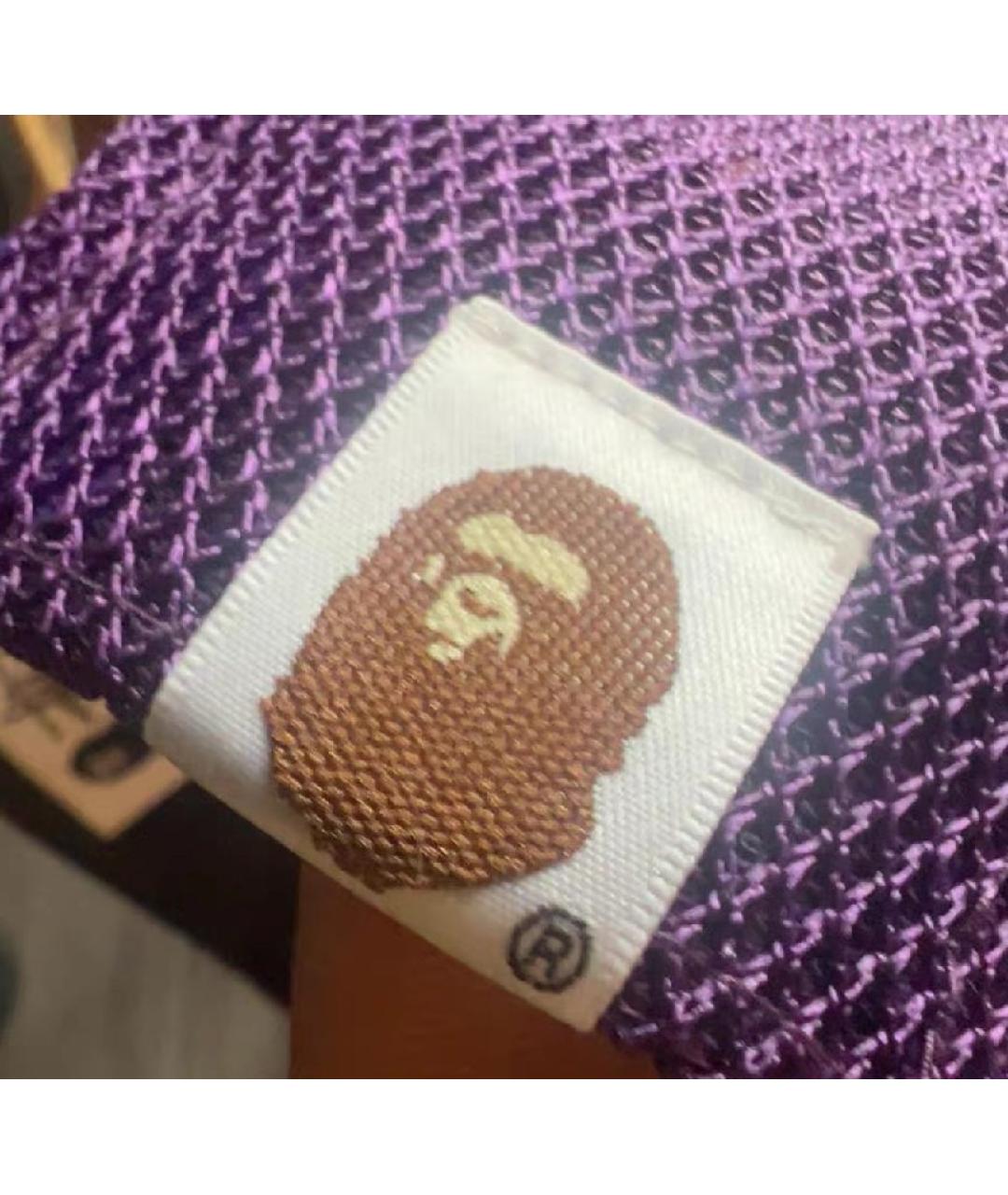 A BATHING APE Фиолетовая хлопковая кепка/бейсболка, фото 3