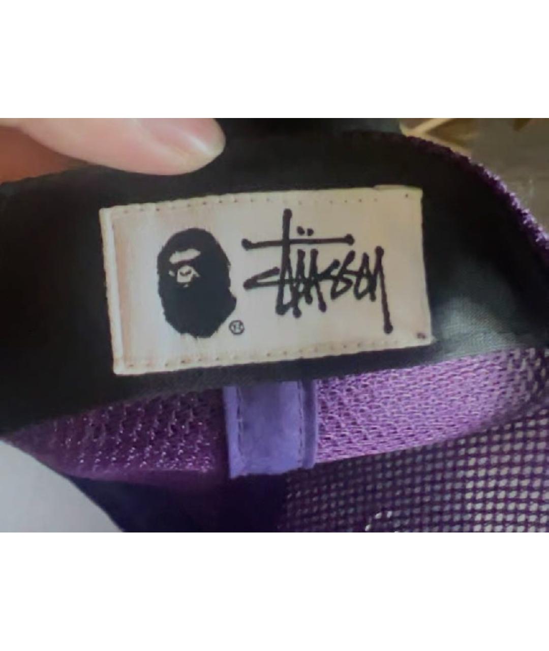 A BATHING APE Фиолетовая хлопковая кепка/бейсболка, фото 4