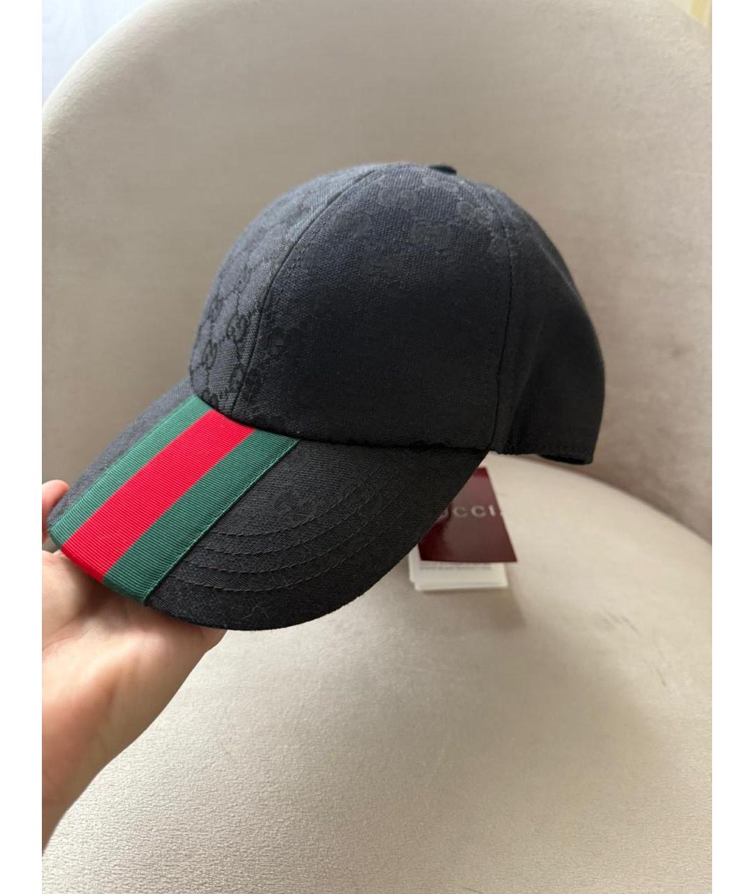 GUCCI Черная хлопковая кепка/бейсболка, фото 3