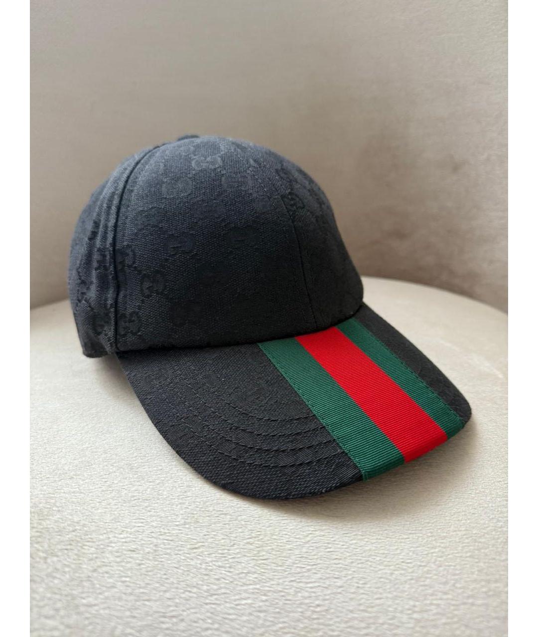 GUCCI Черная хлопковая кепка/бейсболка, фото 2