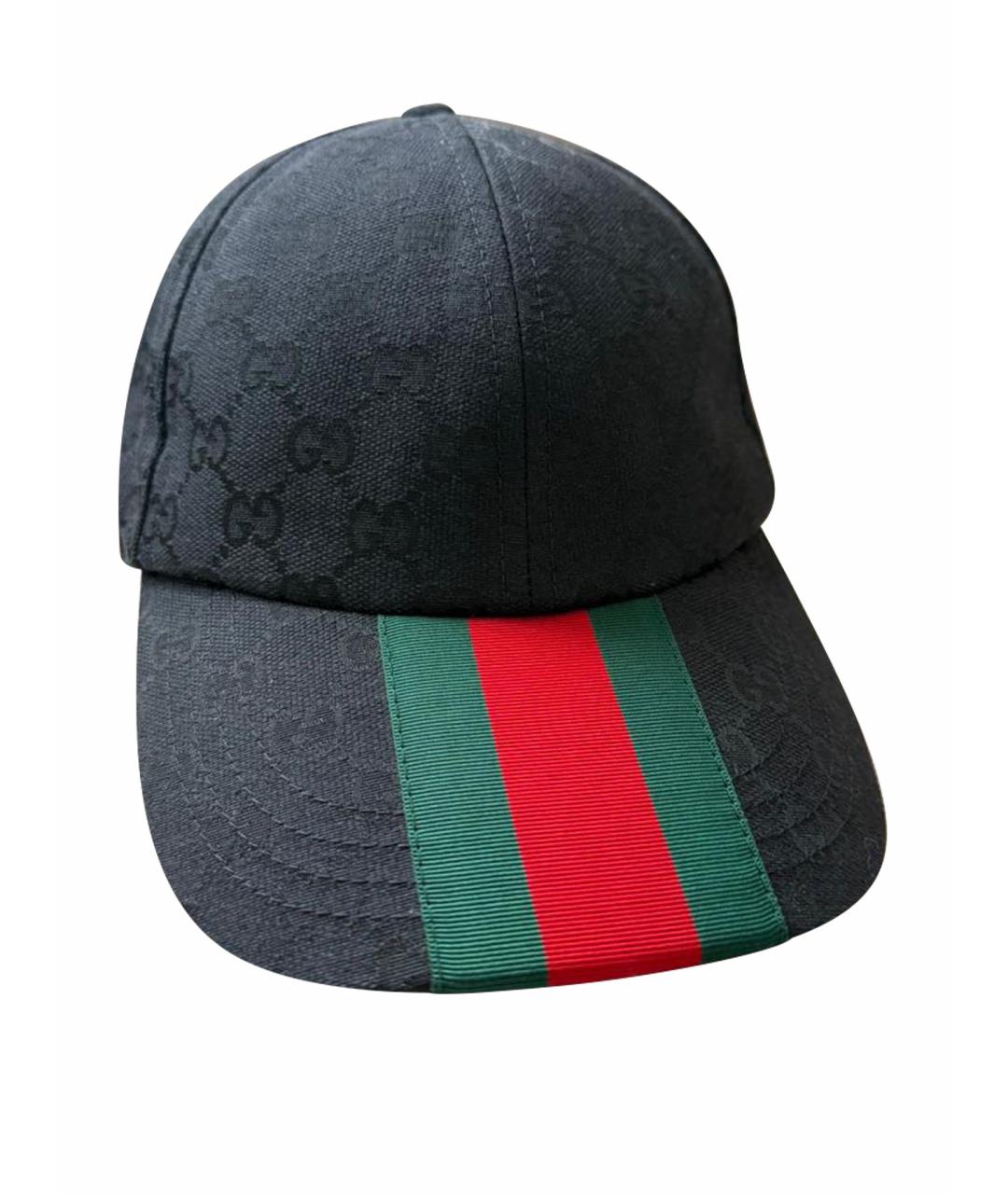GUCCI Черная хлопковая кепка/бейсболка, фото 1