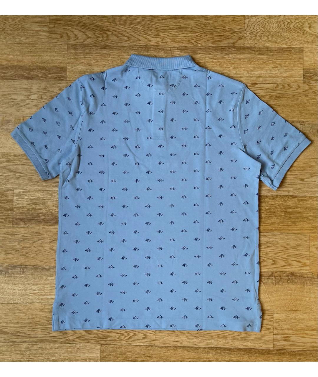 POLO RALPH LAUREN Голубое хлопковое поло с коротким рукавом, фото 3