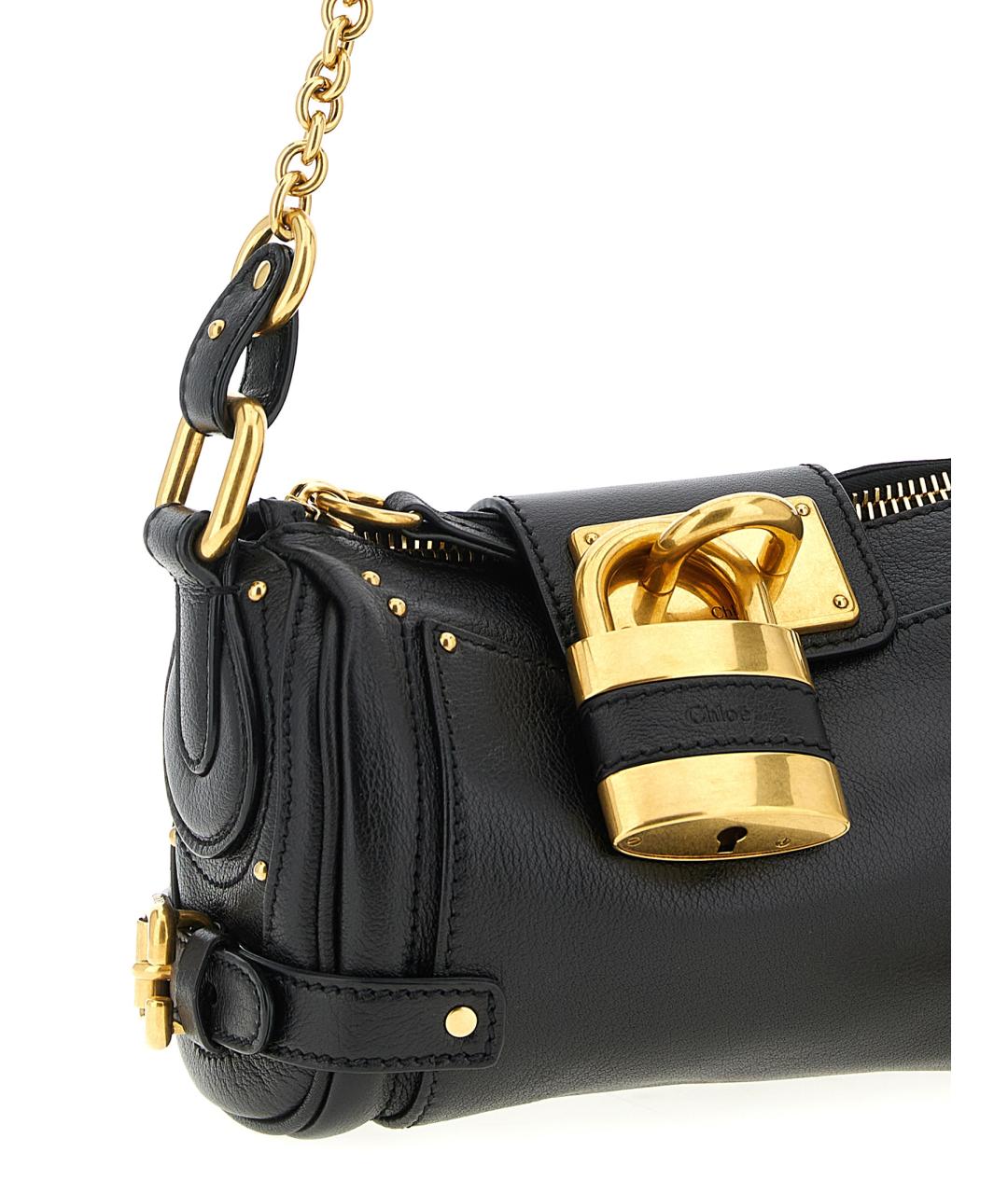 CHLOE Черная кожаная сумка через плечо, фото 3