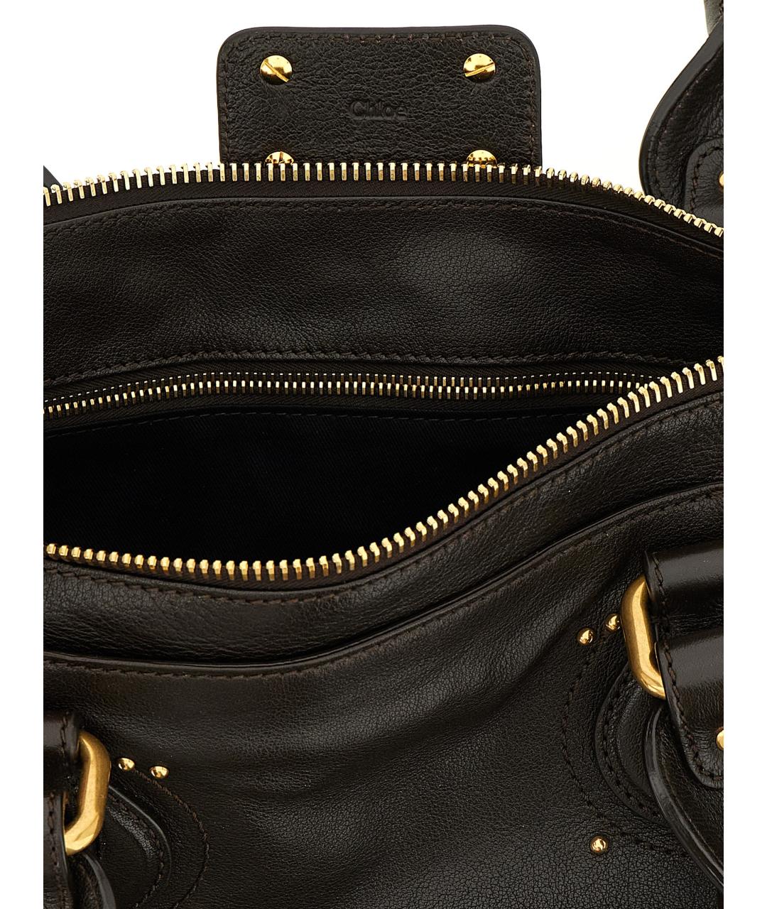 CHLOE Коричневая кожаная сумка тоут, фото 4