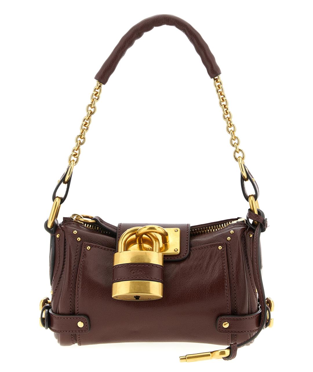 CHLOE Коричневая кожаная сумка через плечо, фото 1