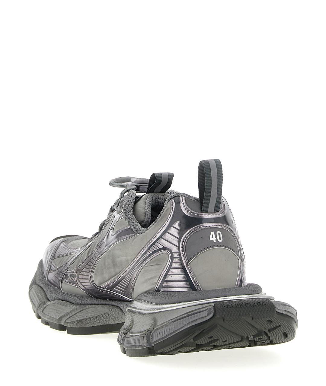 BALENCIAGA Серые синтетические низкие кроссовки / кеды, фото 3