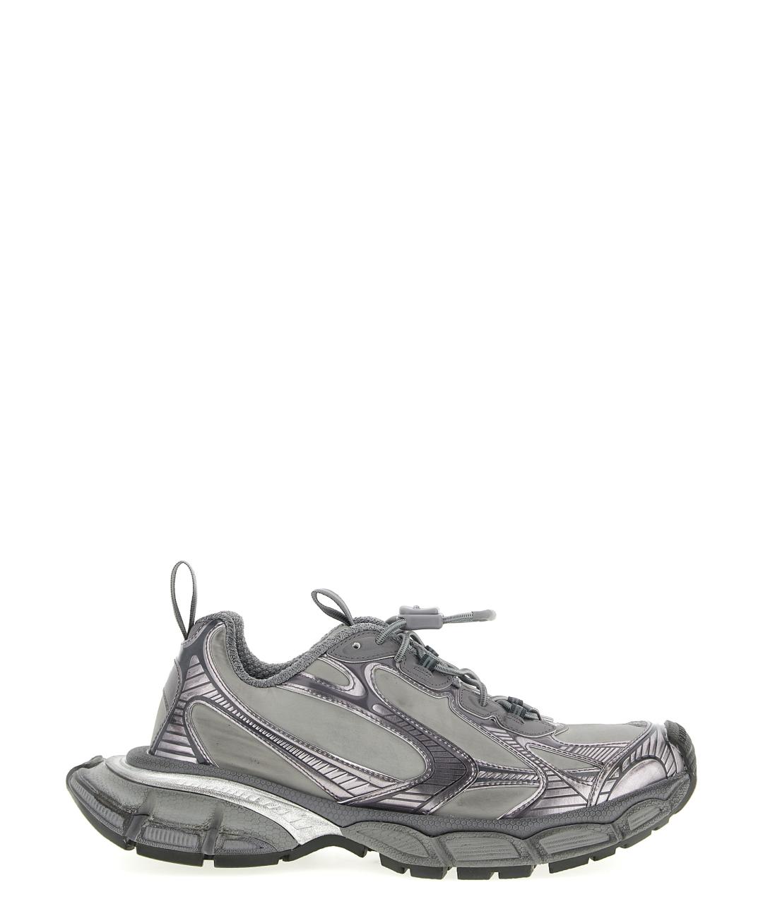 BALENCIAGA Серые синтетические низкие кроссовки / кеды, фото 1