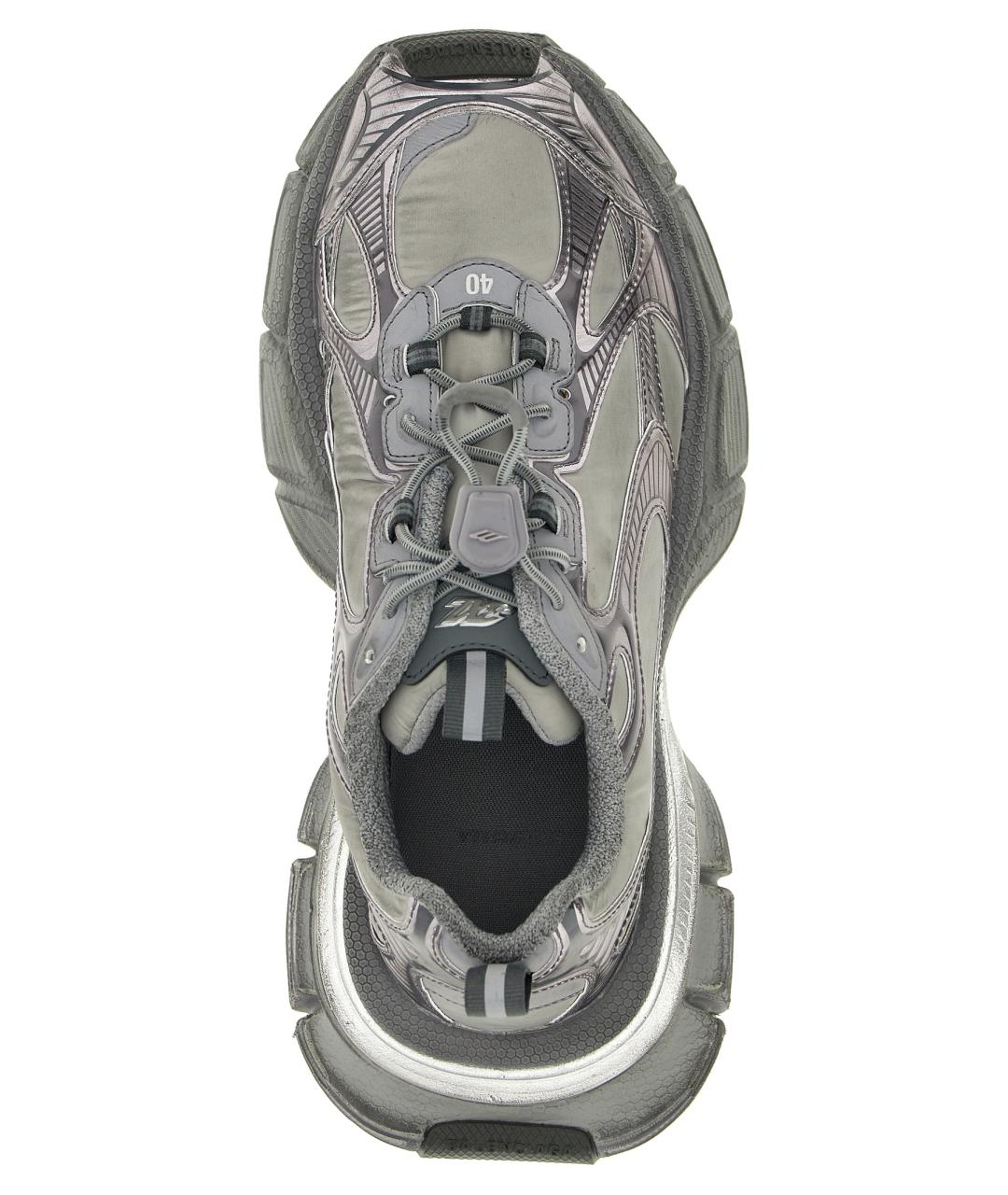 BALENCIAGA Серые синтетические низкие кроссовки / кеды, фото 4