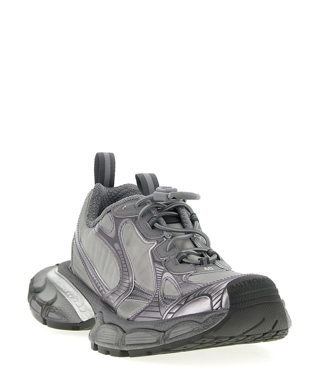 BALENCIAGA Серые синтетические низкие кроссовки / кеды, фото 2