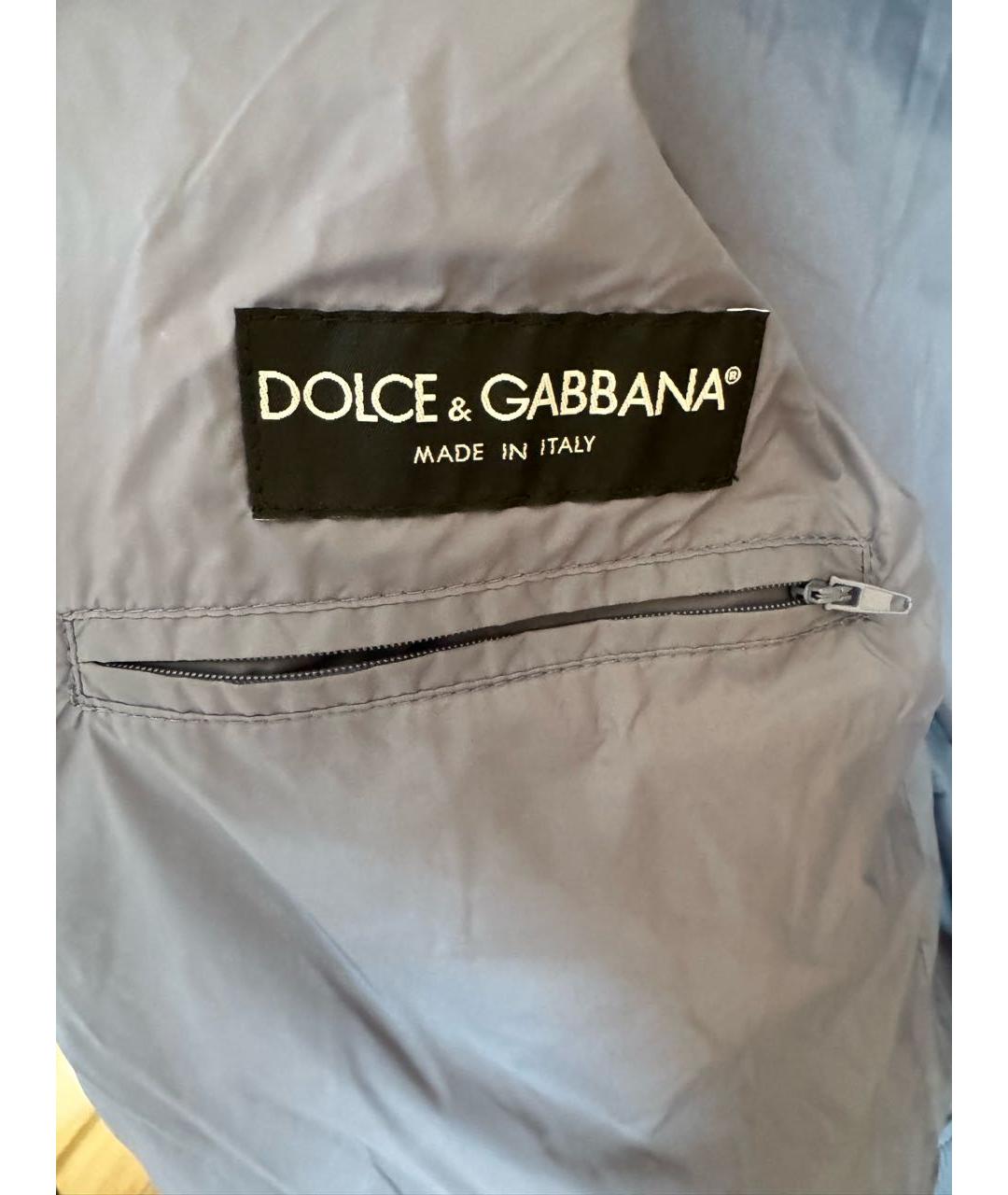 DOLCE&GABBANA Синяя полиамидовая куртка, фото 5