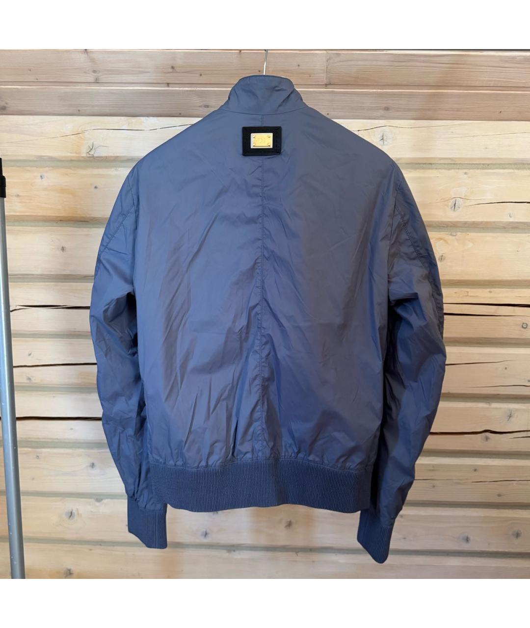 DOLCE&GABBANA Синяя полиамидовая куртка, фото 2