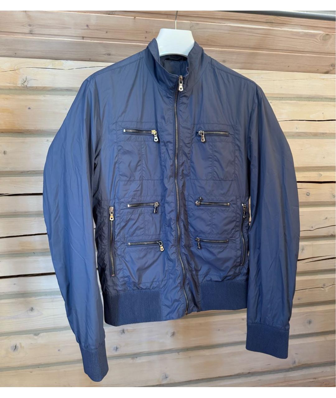 DOLCE&GABBANA Синяя полиамидовая куртка, фото 6