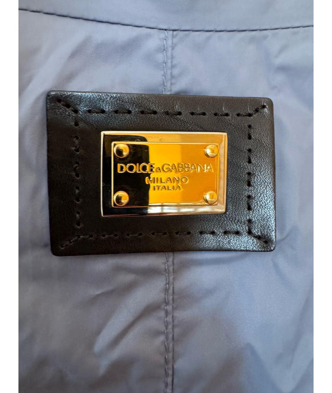 DOLCE&GABBANA Синяя полиамидовая куртка, фото 3