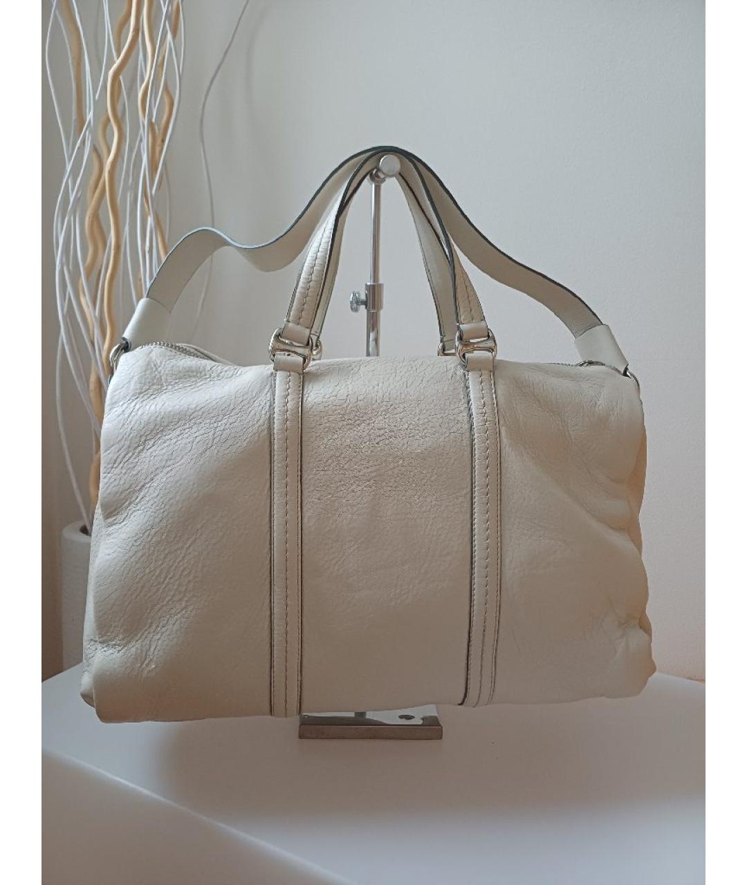 BALLY Белая кожаная сумка тоут, фото 4