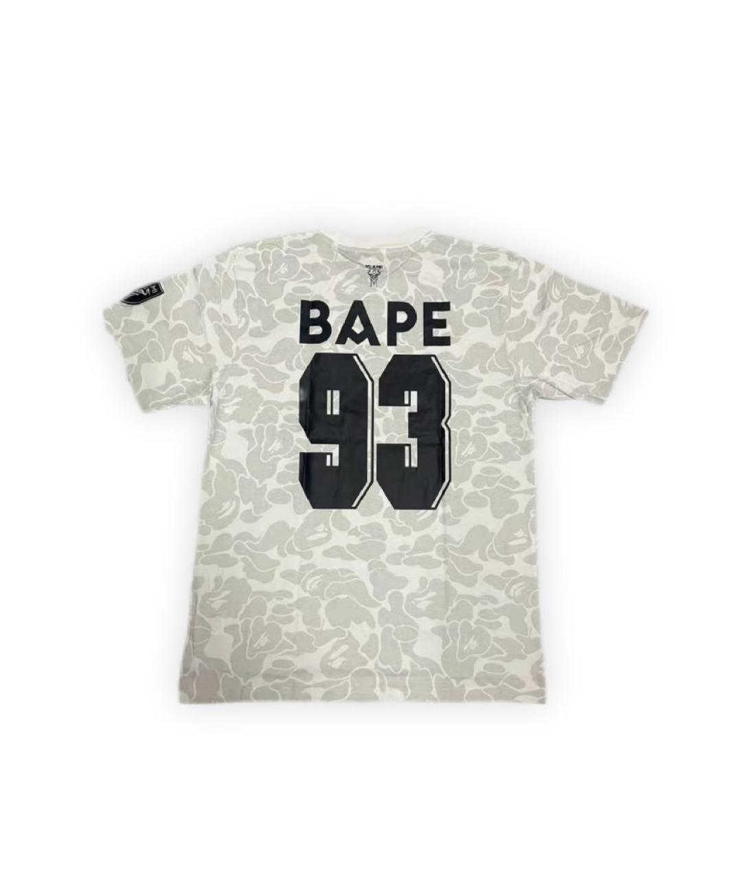 A BATHING APE Белая хлопковая футболка, фото 3