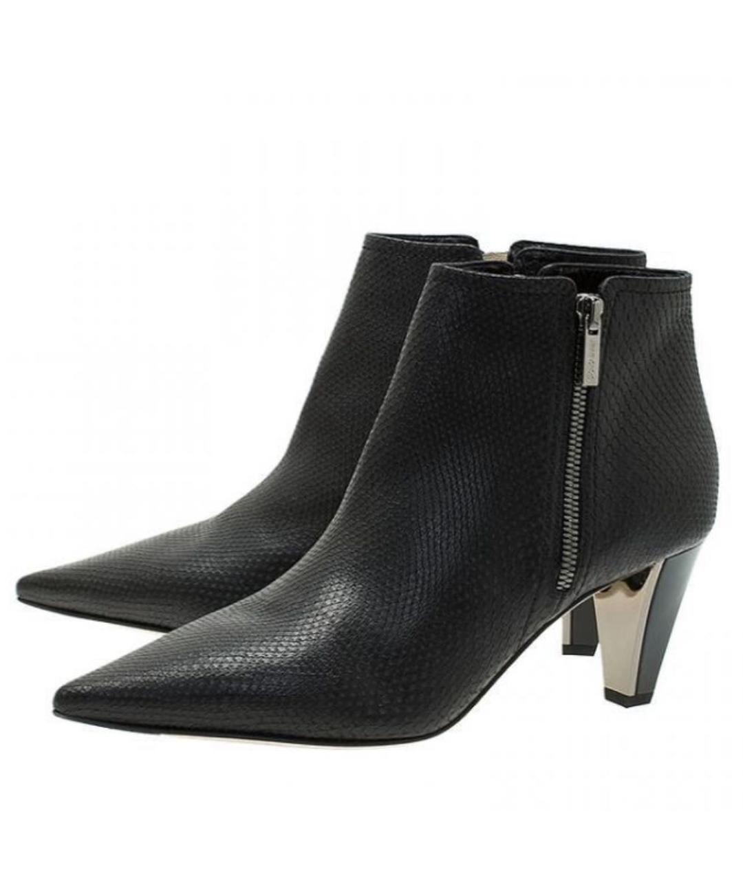JIMMY CHOO Черные кожаные ботильоны, фото 3