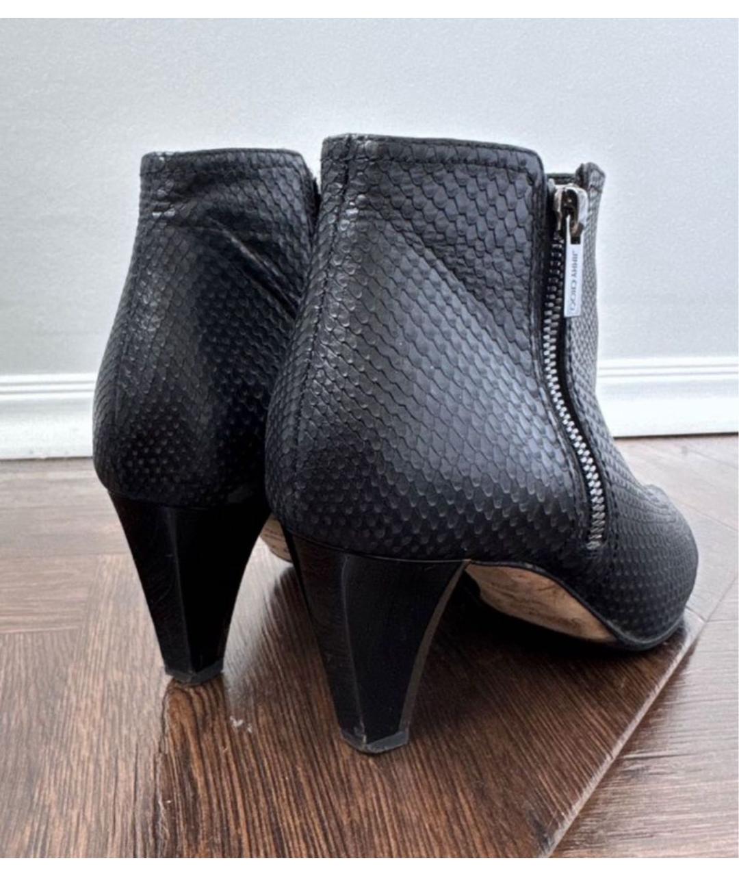 JIMMY CHOO Черные кожаные ботильоны, фото 6