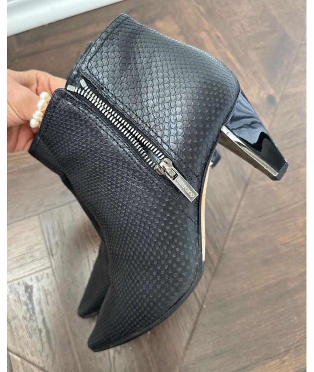 JIMMY CHOO Черные кожаные ботильоны, фото 7
