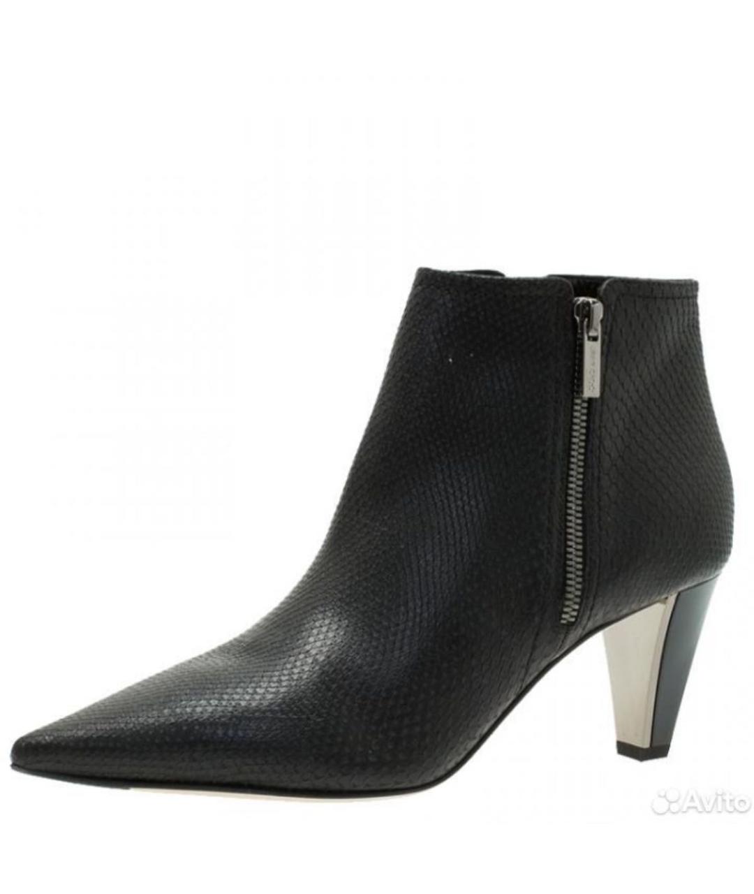 JIMMY CHOO Черные кожаные ботильоны, фото 2