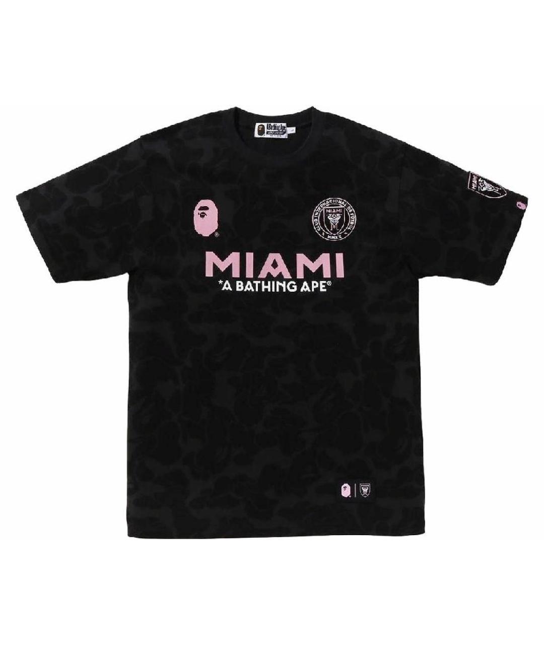 A BATHING APE Черная хлопковая футболка, фото 1