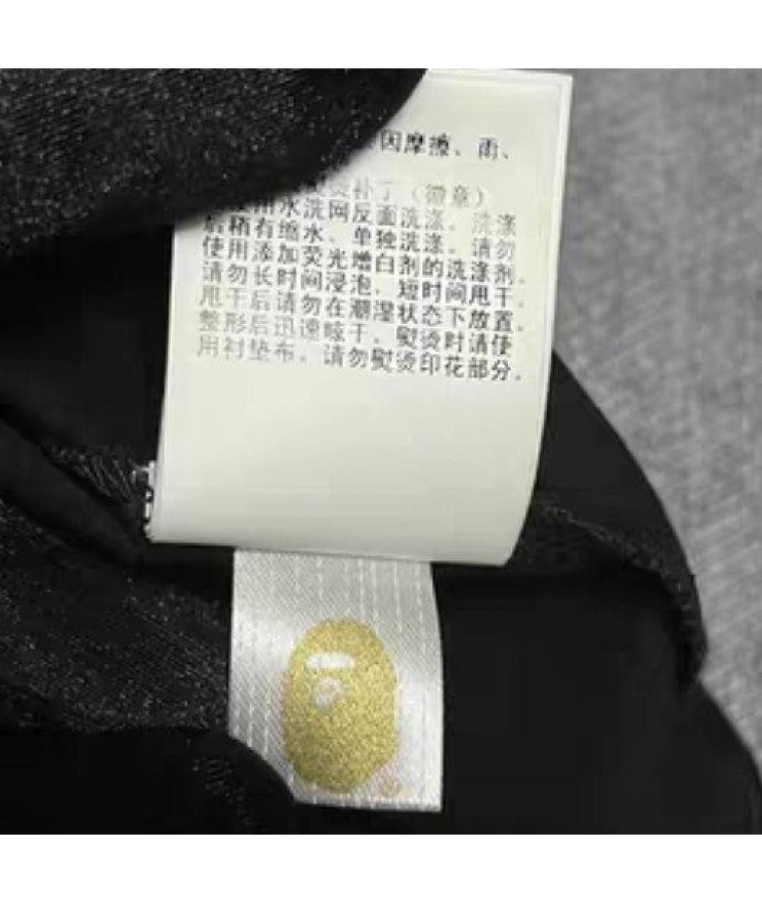 A BATHING APE Черная хлопковая футболка, фото 8