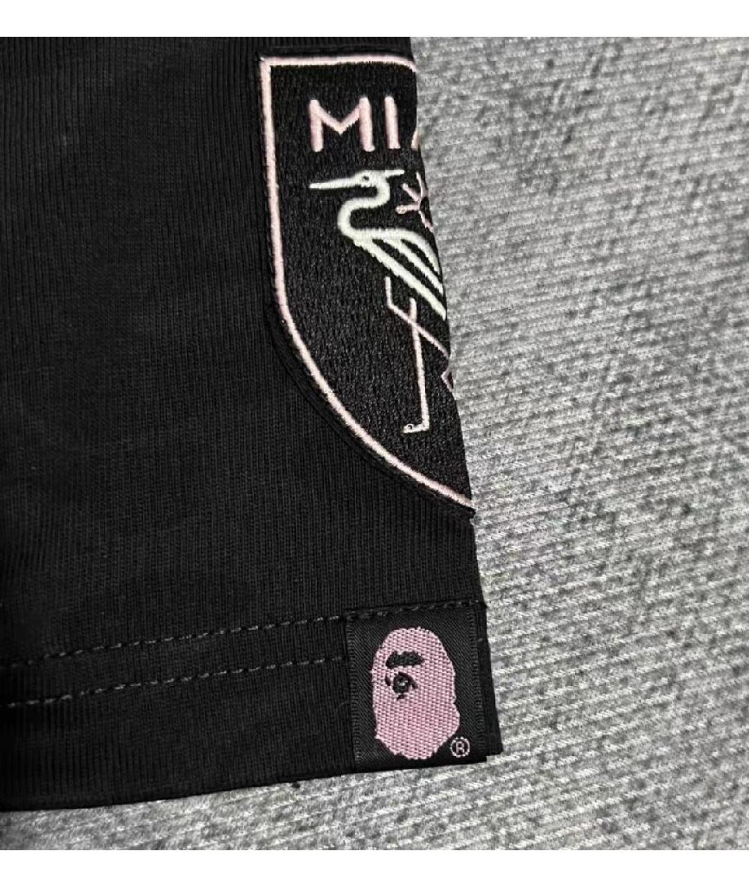 A BATHING APE Черная хлопковая футболка, фото 6