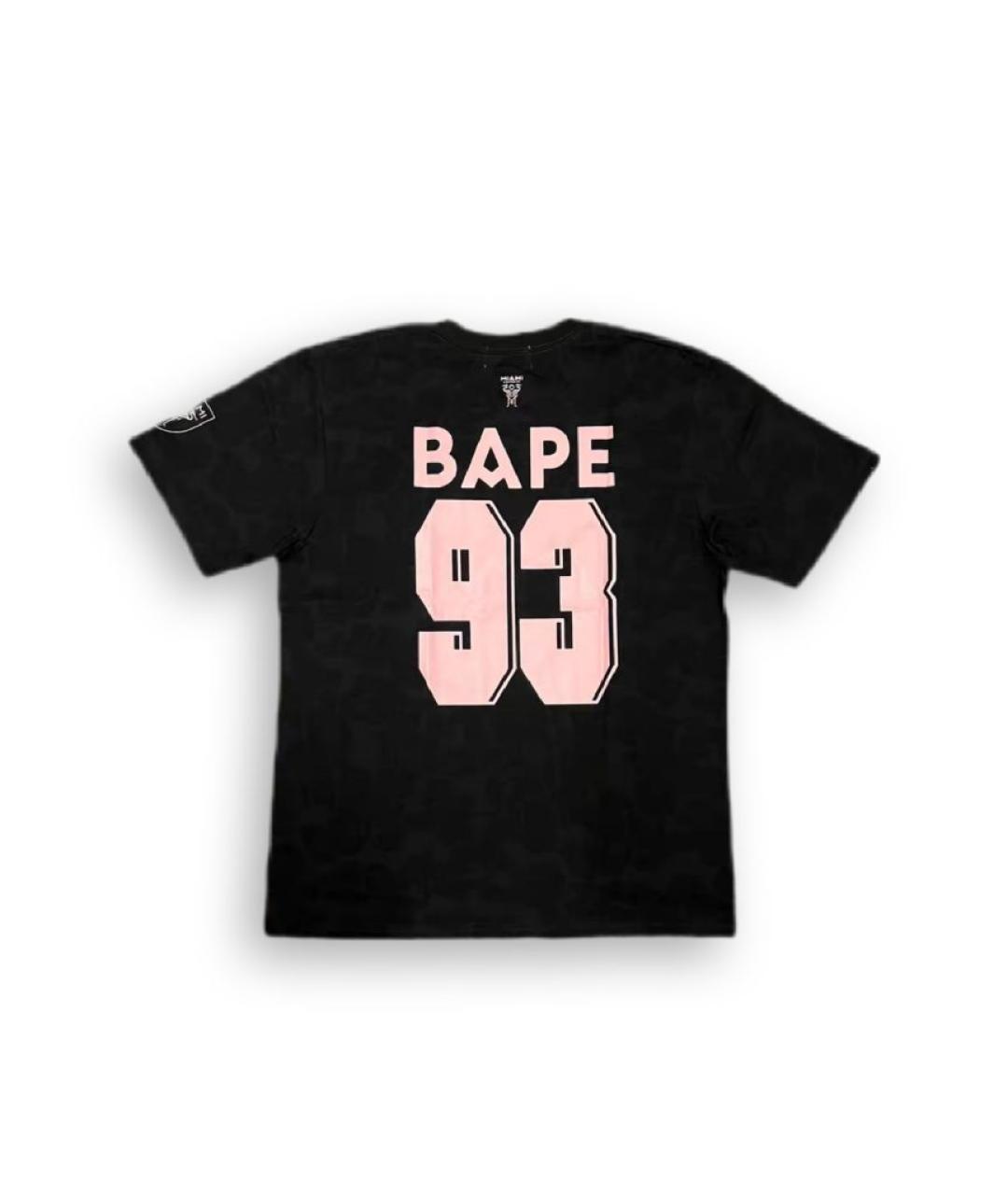 A BATHING APE Черная хлопковая футболка, фото 3