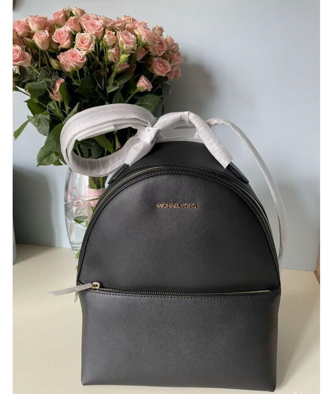 MICHAEL KORS Черный рюкзак из искусственной кожи, фото 9
