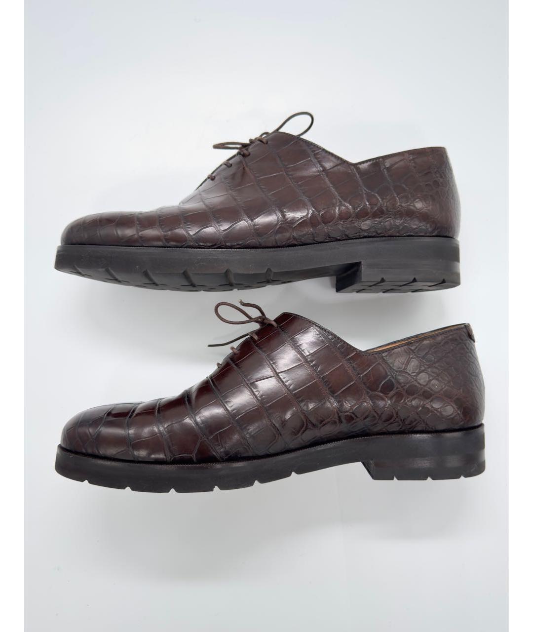 BERLUTI Коричневые туфли из экзотической кожи, фото 3