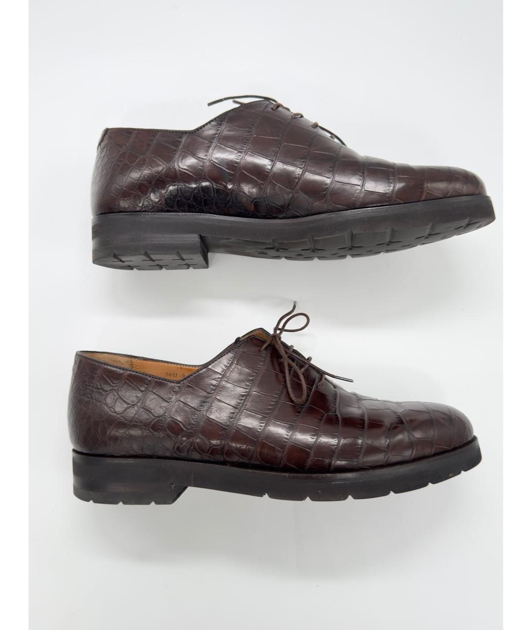 BERLUTI Коричневые туфли из экзотической кожи, фото 9