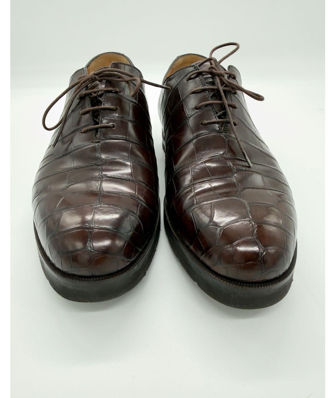 BERLUTI Коричневые туфли из экзотической кожи, фото 6