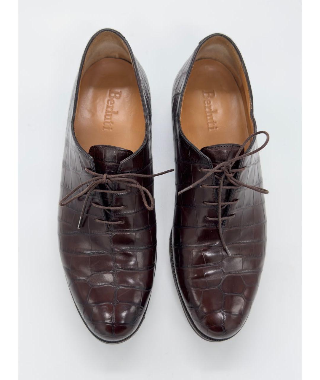 BERLUTI Коричневые туфли из экзотической кожи, фото 7