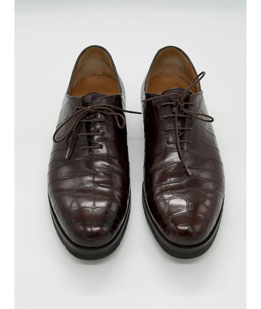 BERLUTI Коричневые туфли из экзотической кожи, фото 2