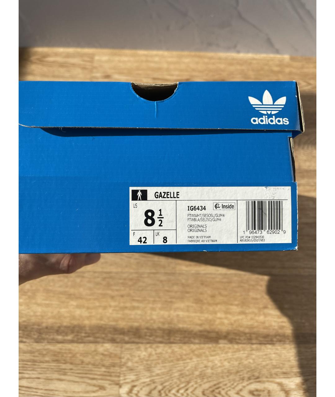 ADIDAS Белые кожаные низкие кроссовки / кеды, фото 7