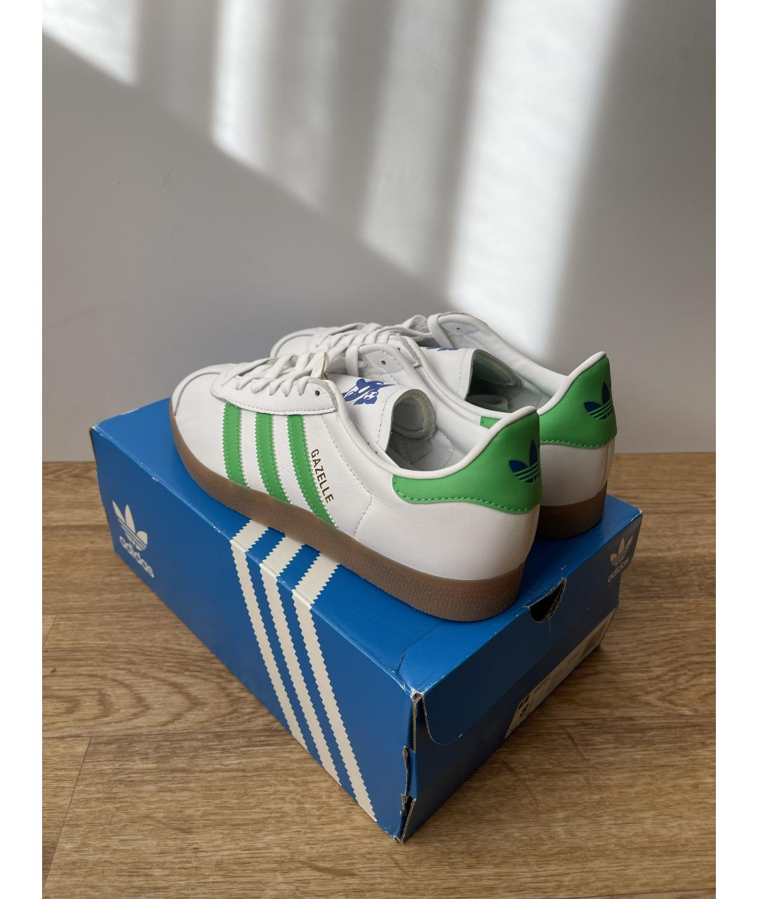 ADIDAS Белые кожаные низкие кроссовки / кеды, фото 4