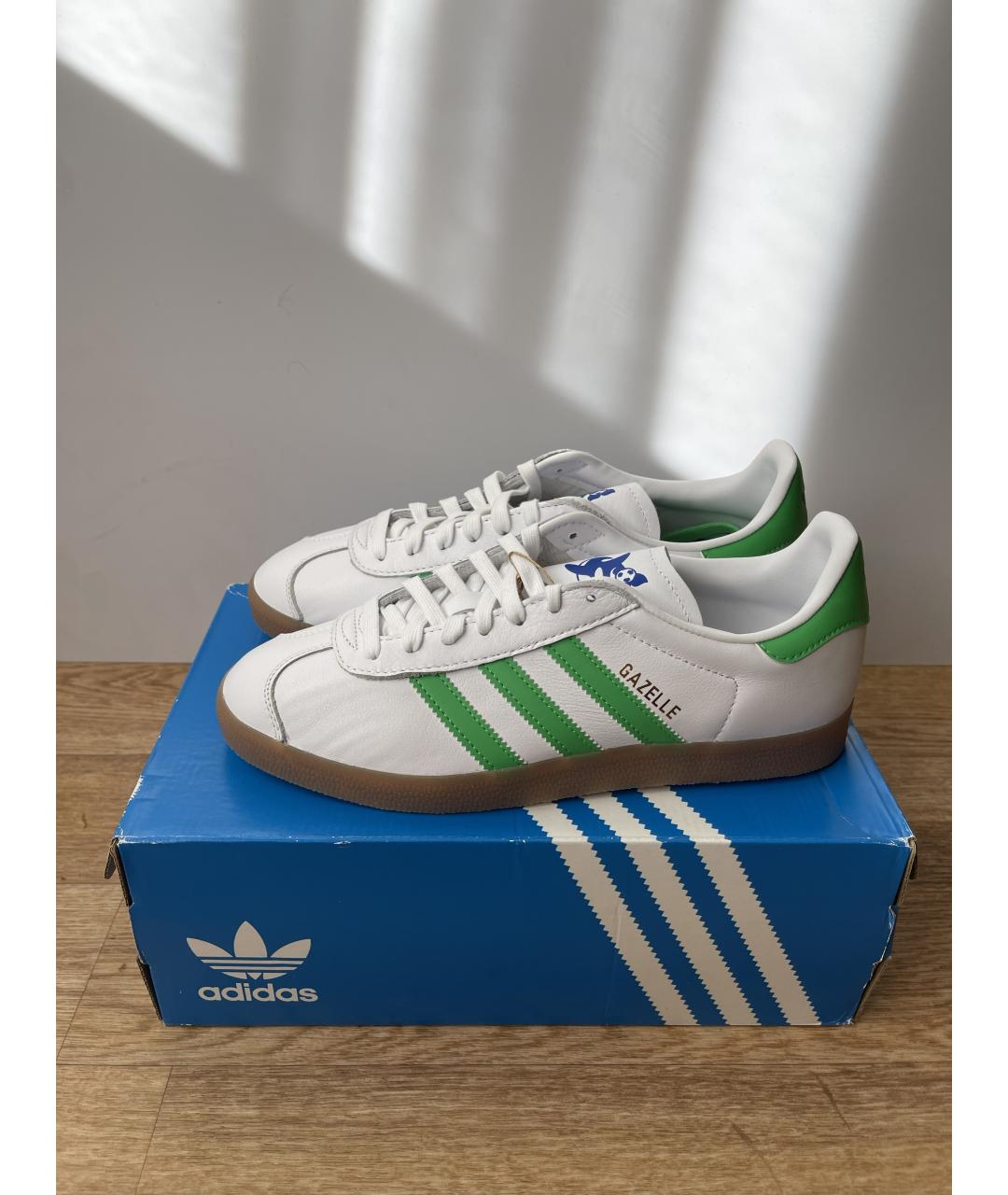 ADIDAS Белые кожаные низкие кроссовки / кеды, фото 3