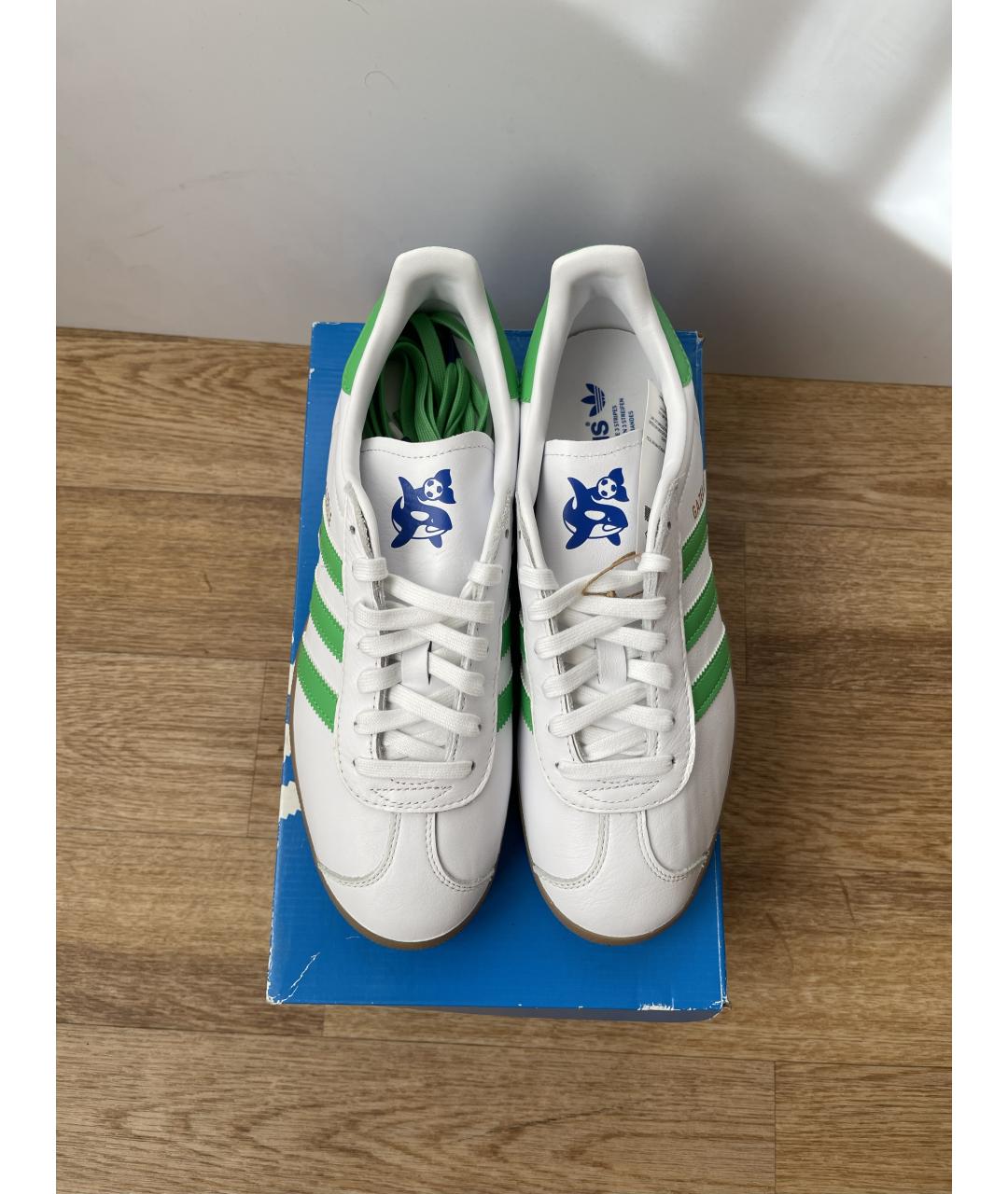 ADIDAS Белые кожаные низкие кроссовки / кеды, фото 5