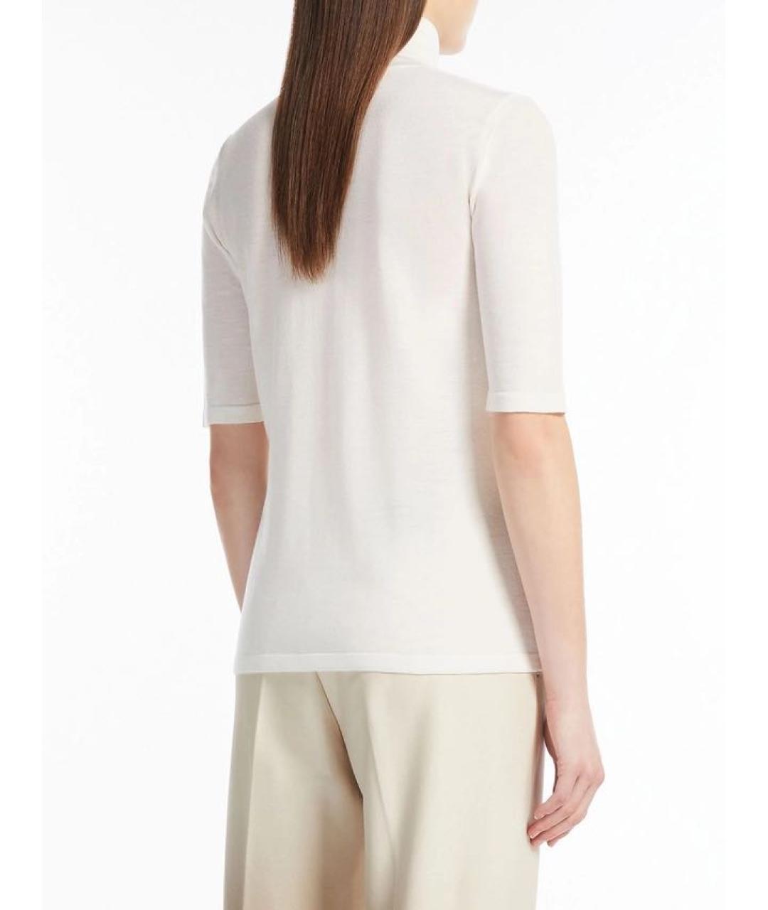 MAX MARA Белая шерстяная водолазка, фото 2