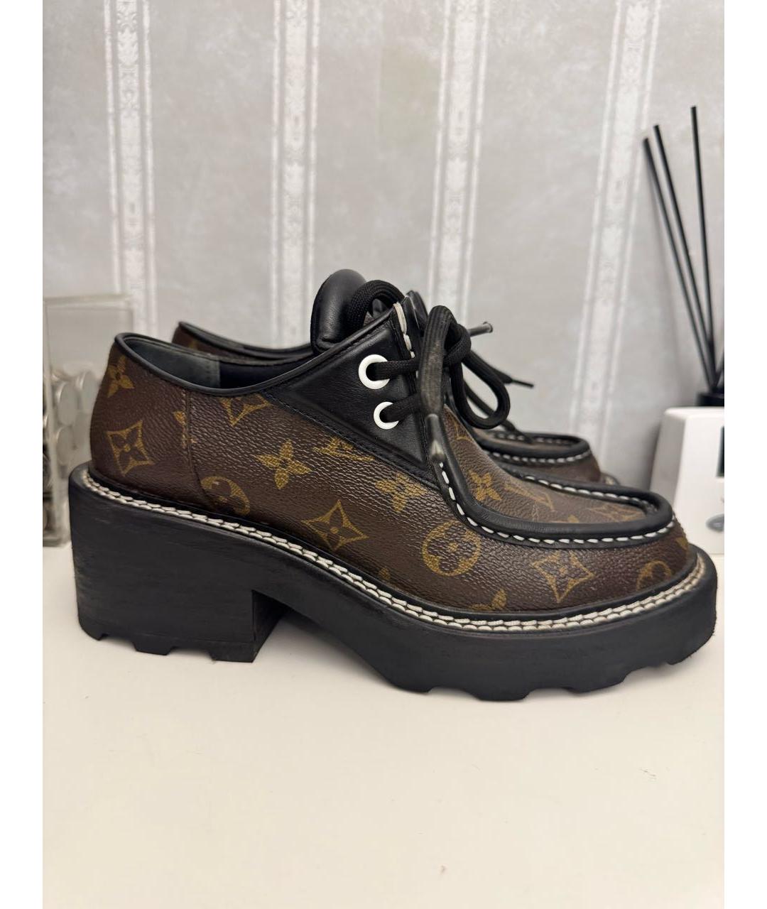 LOUIS VUITTON Коричневые кожаные брогги и оксфорды, фото 6
