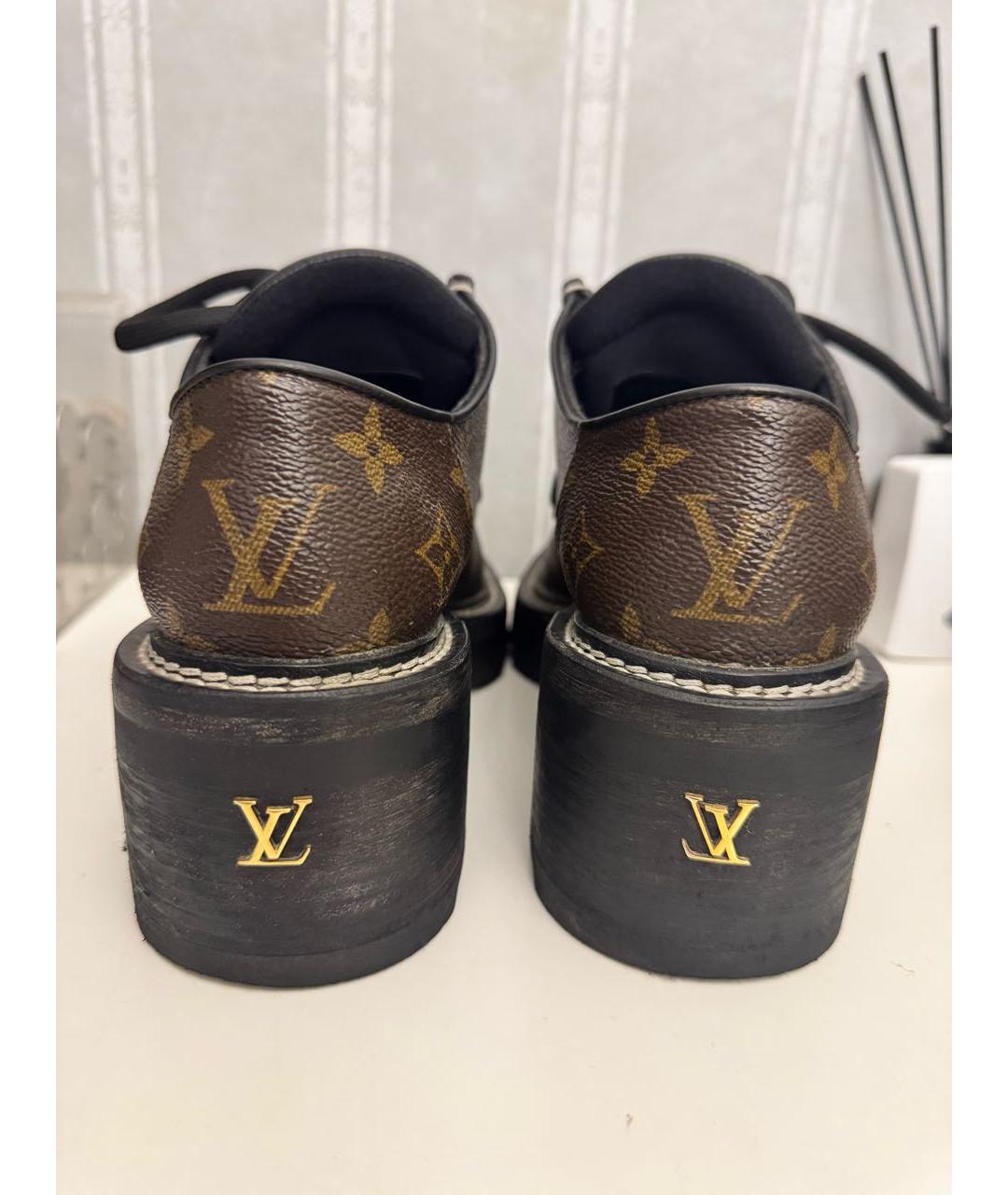 LOUIS VUITTON Коричневые кожаные брогги и оксфорды, фото 3