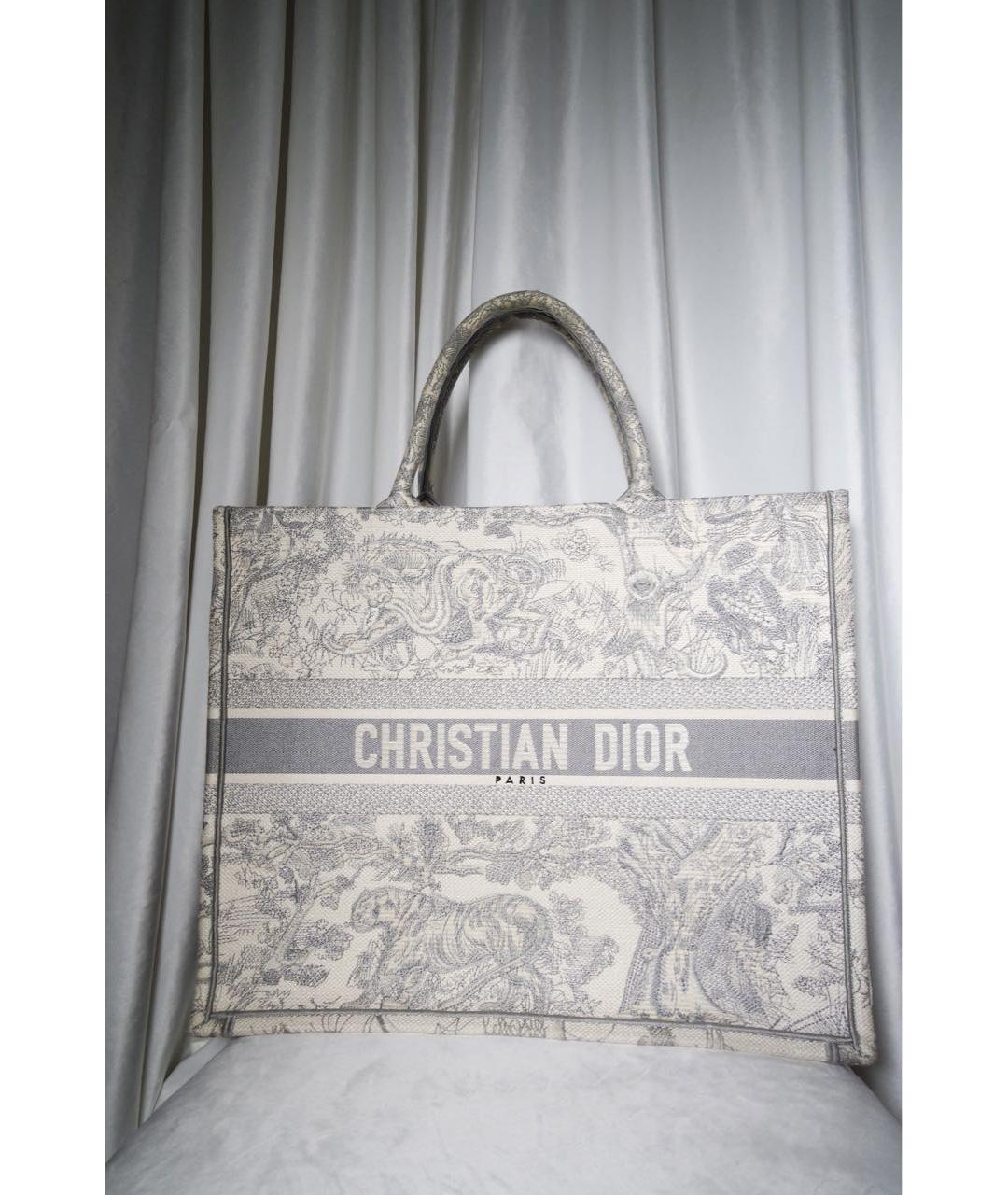 CHRISTIAN DIOR Серая сумка тоут, фото 3