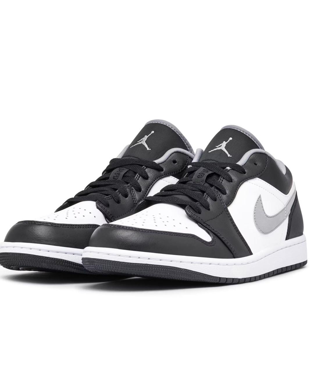 JORDAN Черные кожаные низкие кроссовки / кеды, фото 6