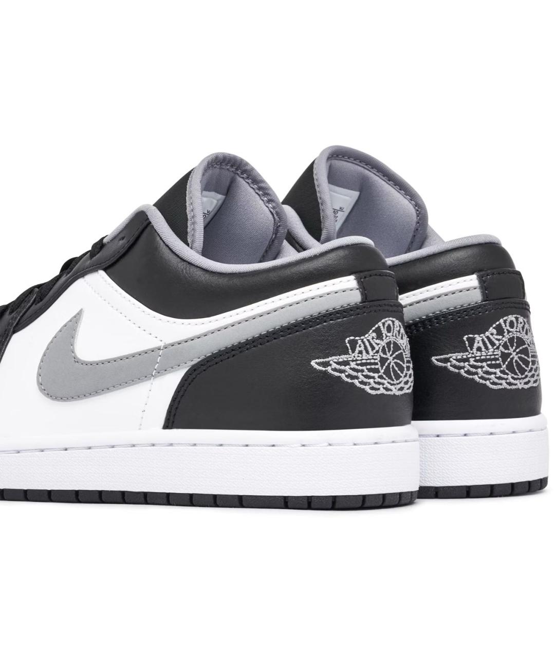 JORDAN Черные кожаные низкие кроссовки / кеды, фото 3