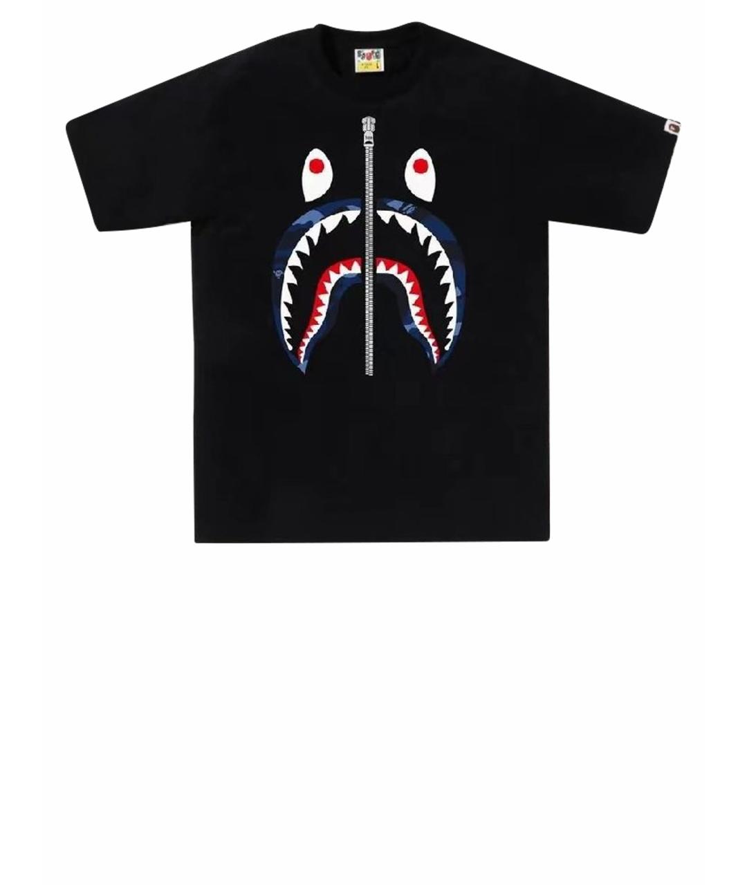 A BATHING APE Черная хлопковая футболка, фото 1