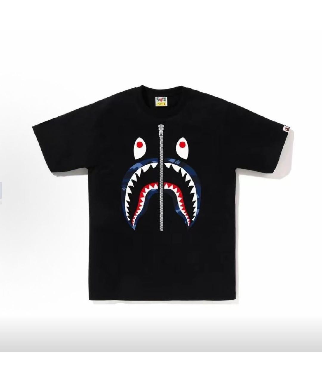 A BATHING APE Черная хлопковая футболка, фото 6