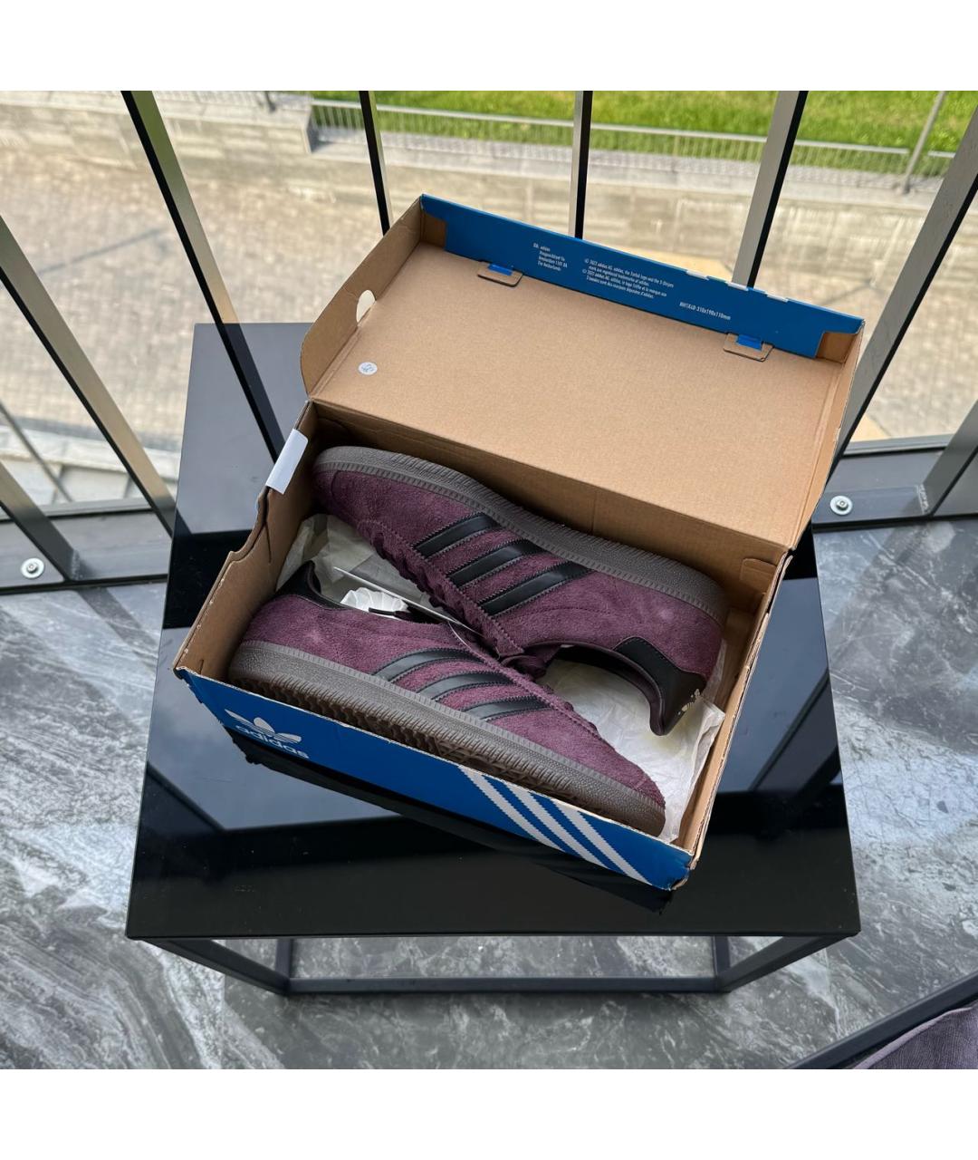ADIDAS Фиолетовые замшевые низкие кроссовки / кеды, фото 2