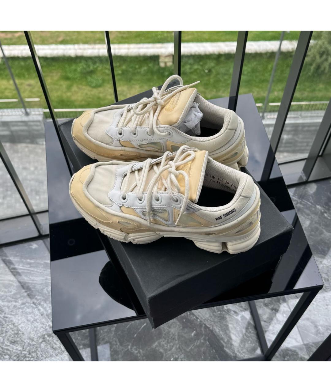 ADIDAS X RAF SIMONS Бежевые низкие кроссовки / кеды, фото 4